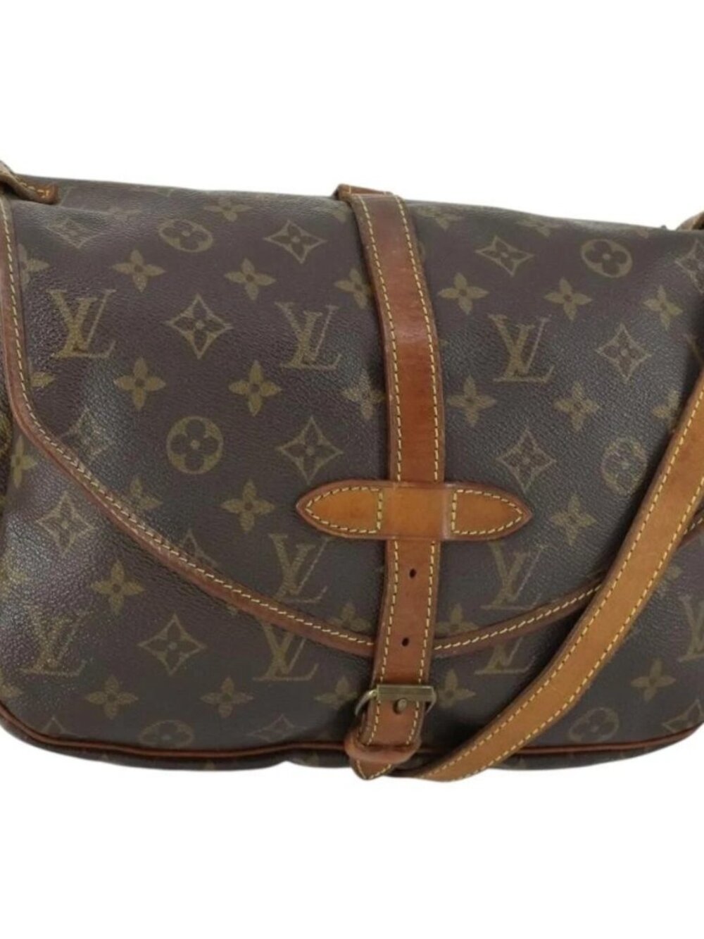 LOUIS VUITTON Monogram Saumur 30 Shoulder Bag M42256 LV Auth bs33030